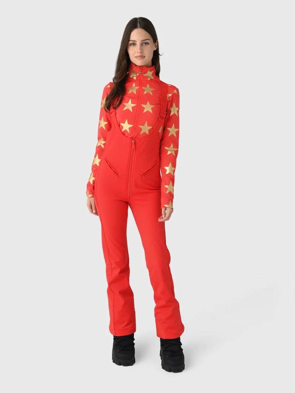 Goldbergh Phoebe Ski Pants Salopettes Bibs NWT Flame Red US 6